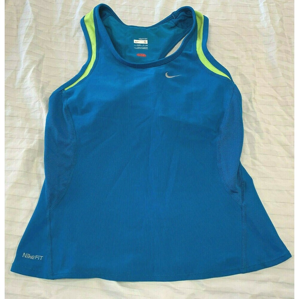 NIKE WOMENS ATHLETIC TANK TOP WITH BUILT BRA SIZE S